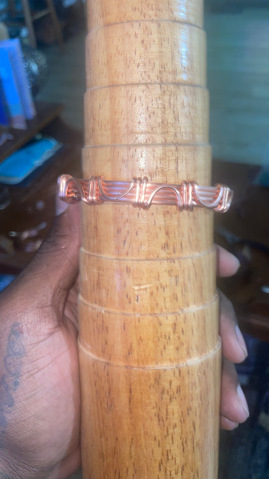 Copper Wrapped Copper Bangle