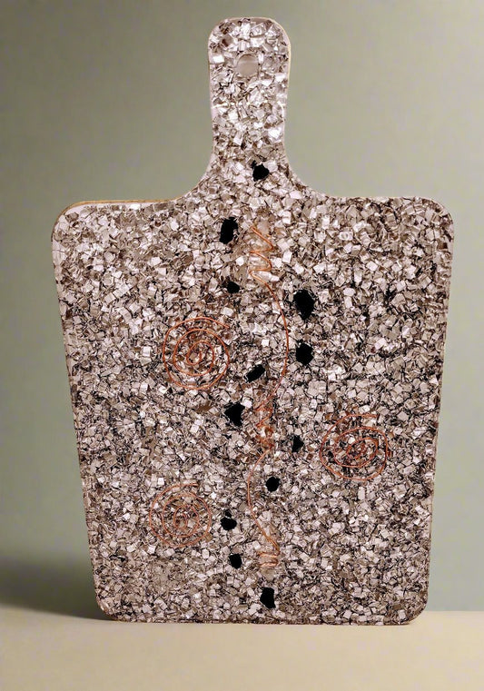 Orgonite Charging Plate – Handmade Crystal Charging Tray with Quartz & Shungite