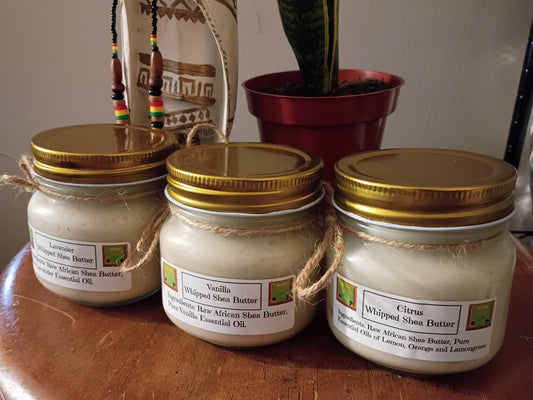 Whipped Raw African Shea Butter – Vanilla, Lavender & Citrus Body Butter