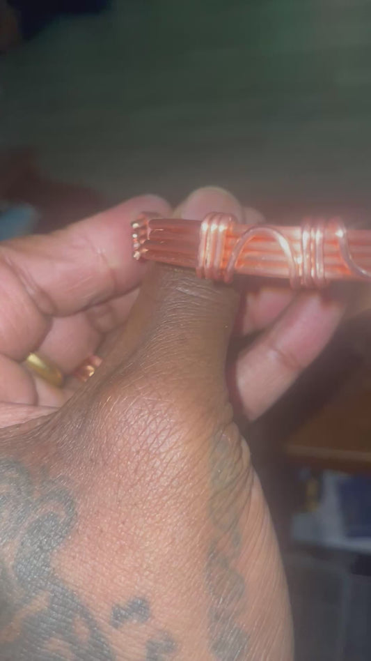 Copper Wrapped Copper Bangle